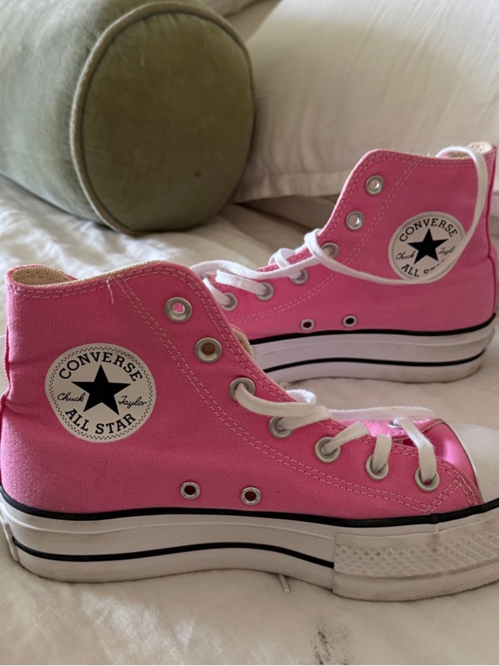 Converse Pink High Top Canvas Sneakers